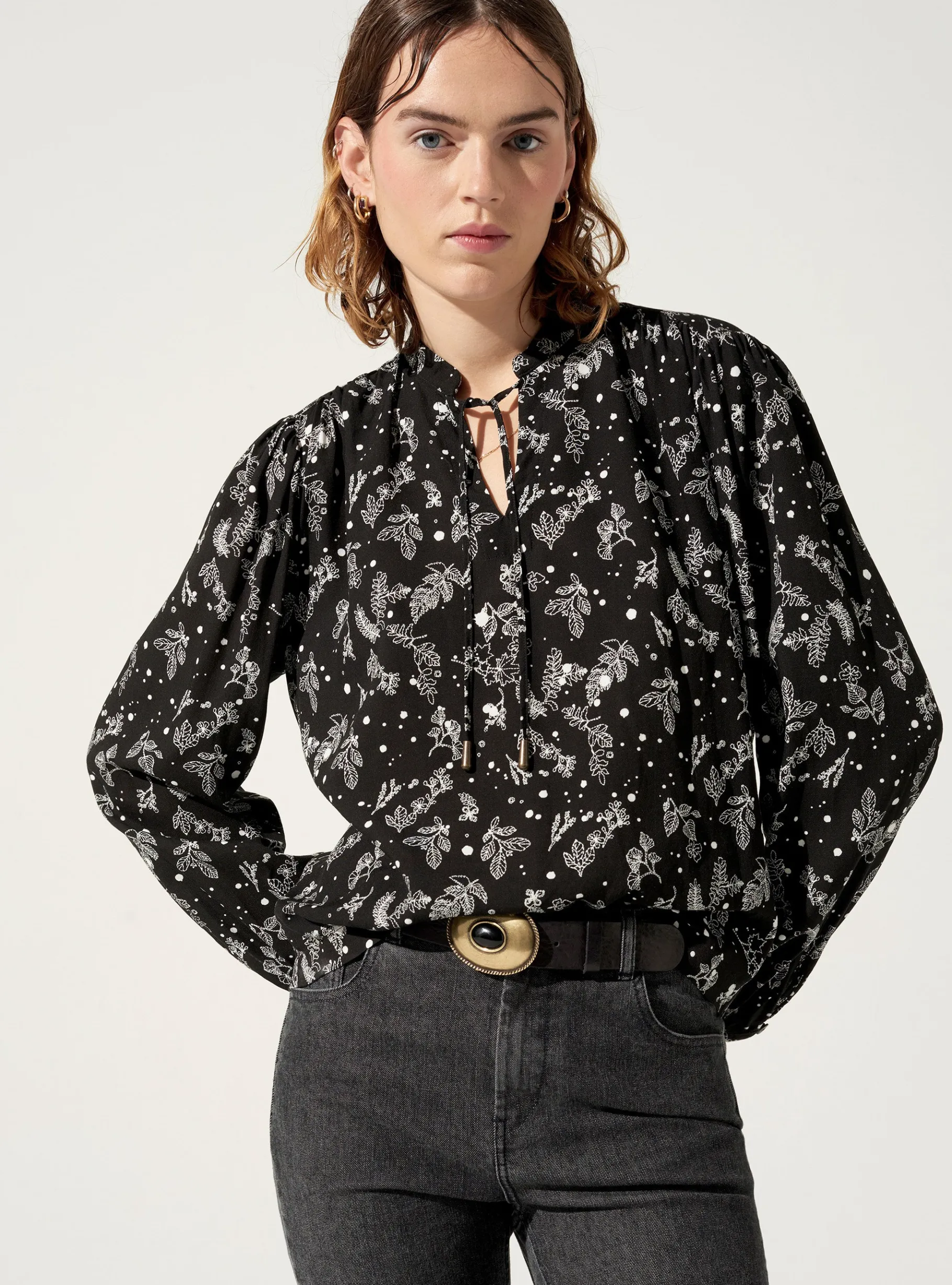 Cotélac Hauts*Blouse ample Black Is Back