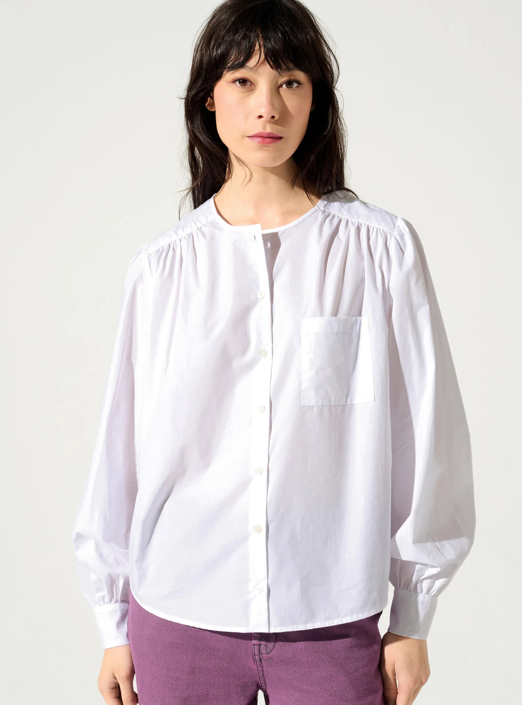 Cotélac Hauts*Blouse boutonnée Blanc