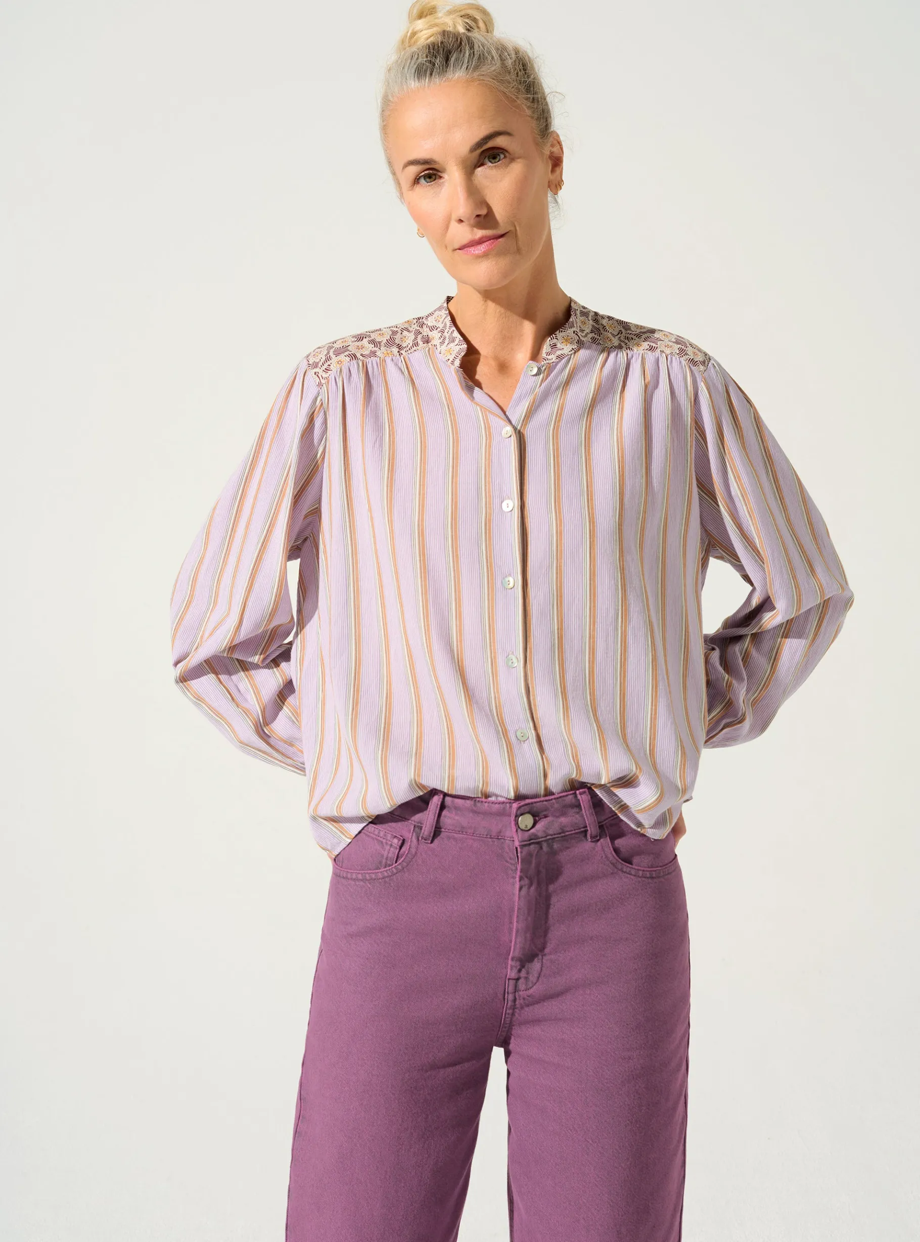 Cotélac Hauts*Blouse loose Lilas