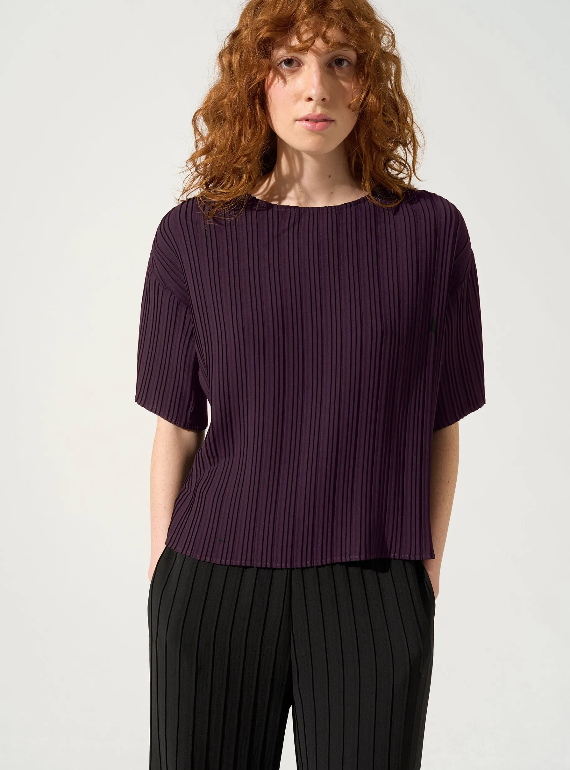 Cotélac Hauts*Blouse Plissée Violet