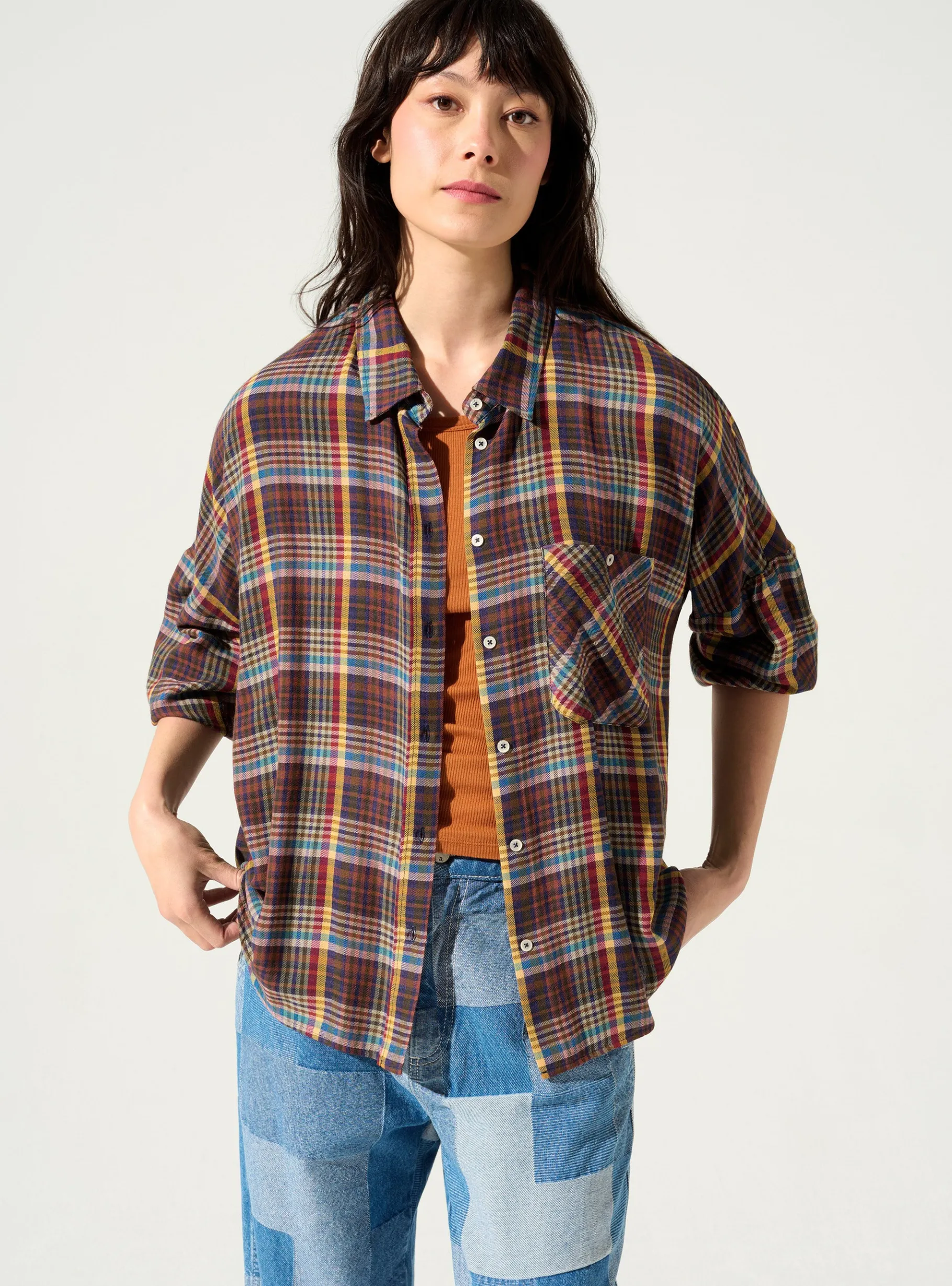 Cotélac Hauts*Chemise oversized Carreaux Multico