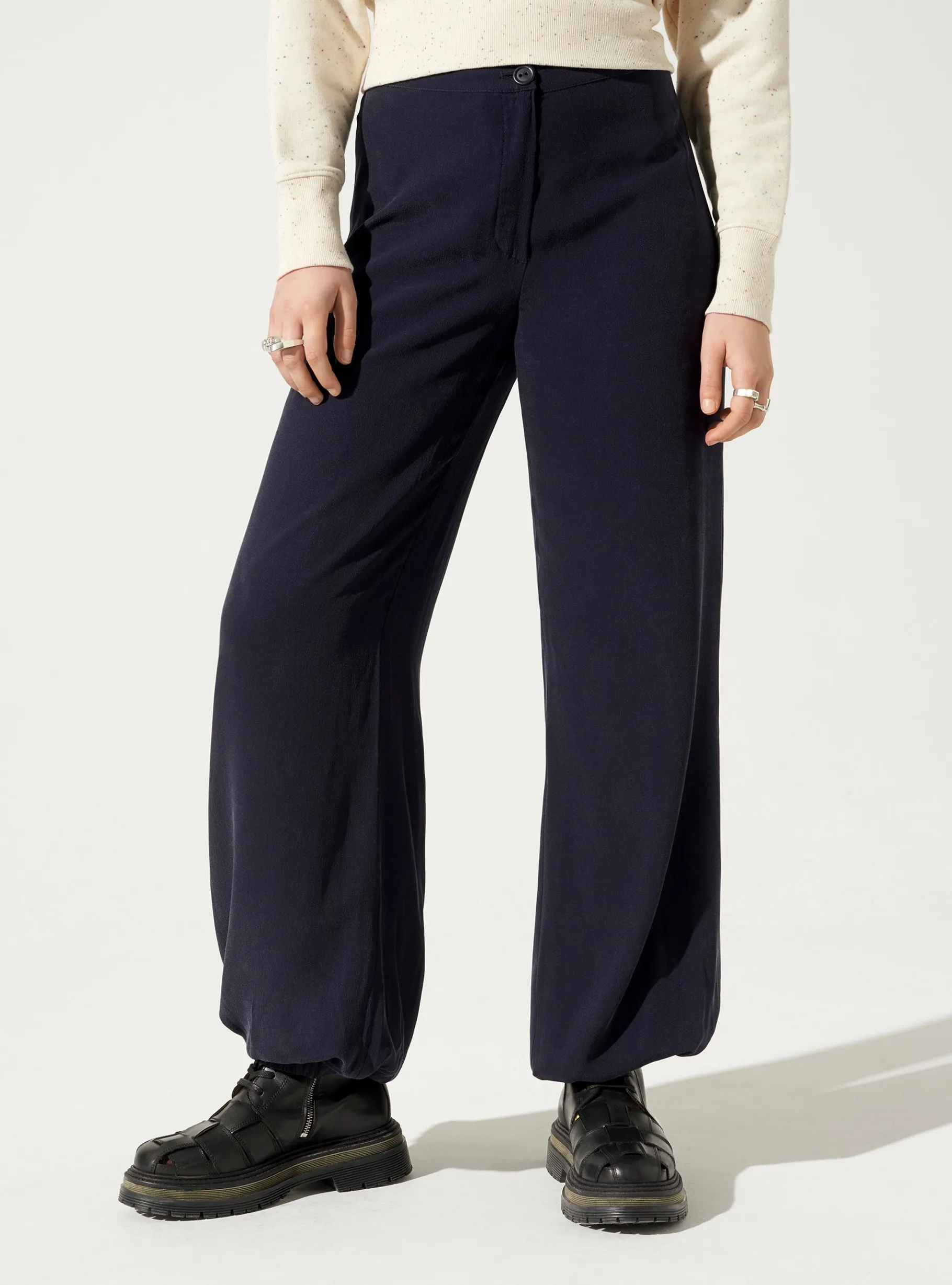 Cotélac Bas*Pantalon Large Navy