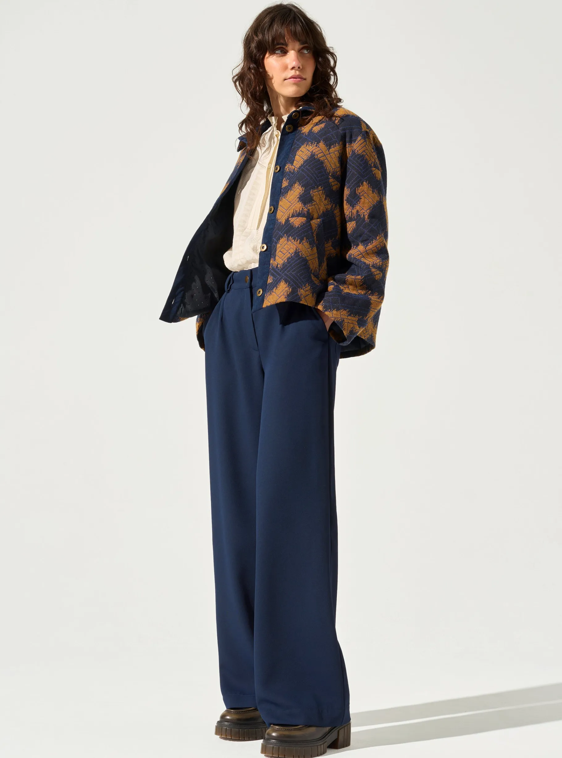 Cotélac Bas*Pantalon maxi Navy